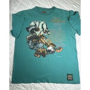 Vintage 1993 Miami Dolphins Nutmeg Mills NFL Throwback Graphic T Shirt L